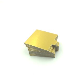 25 Törtchenunterlagen 7,5  x 7,5 cm, 1,5 mm gold