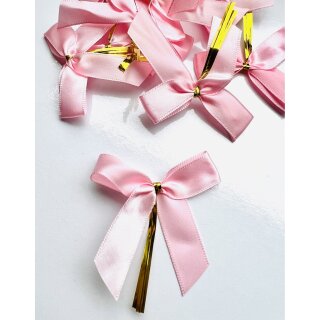 Schleife mit Clipverschluß -  rosa - 100 Stück