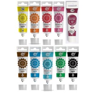 ProGel Set Gelfarbe Lebensmittelfarben - 10 Farben -...