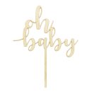 Cake Topper OH BABY - Holz