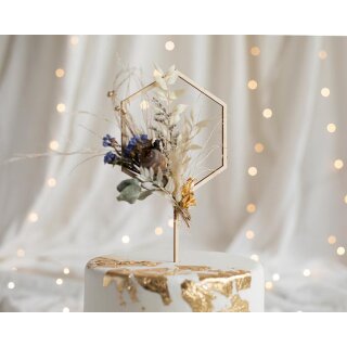 Cake Topper Hexagon Sechseck - Holz
