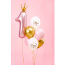 6 Ballon Party ONE 30cm - Rosa/Gold