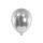 50 Glänzende Ballons Rund Silber Party - 30 cm