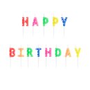 Kerzen Geburtstag Bunt Mix - Happy Birthday 2,5 cm