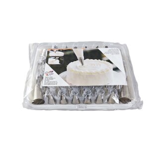 52 tlg Spritztüllen Set Edelstahl inkl. Blumennagel Vintagecake