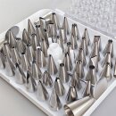 52 tlg Spritztüllen Set Edelstahl inkl. Blumennagel...