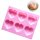 Silikonform Diamant Herzen 6er