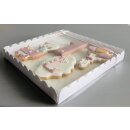 Keksbox Cookie Schachtel Transparent - 12,3 x 12,3 x 2,5 cm