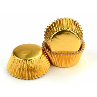 60 Cupcake Muffin Papier Backförmchen - Gold 