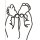 Cake Topper Line Art Silhouette - Baby Feet