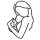 Cake Topper Line Art Silhouette - Mother with Newborn