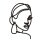 Cake Topper Line Art Silhouette - Woman with Hair