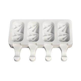 Silikonform Eisform Cakesicle 70 x 35 mm - mini Geometric 4er