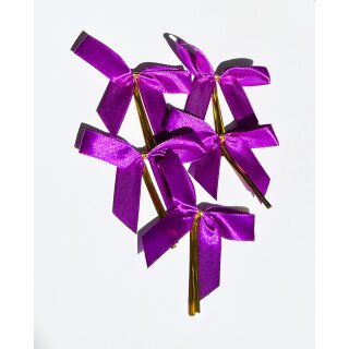Schleife mit Clipverschluß -  Purple - 100 Stück (2 Tüten)