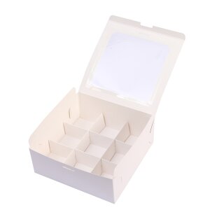 Dessert Box Patisserie Geschenkebox - 24,5 x 24,5 x 10 cm