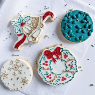 2 Set Cookie Cutter & Embosser Snowflake Tile Christmas
