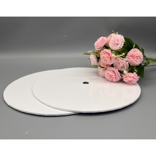 Cake Board Card  30 cm, 3 mm Wei mit Mittelloch