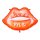 Folien Ballon Lippen - Kiss Me 86,5 x 65 cm 
