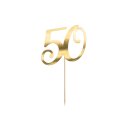 Cake Topper Zahl 50 gold