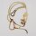 Cake Topper Line Art Silhouette - Woman with Hair - Gold