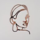 Cake Topper Line Art Silhouette - Woman with Hair - Rose