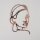 Cake Topper Line Art Silhouette - Woman with Hair - Rose