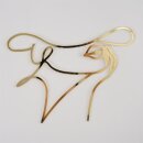 Cake Topper Line Art Silhouette - Woman with Hat - Gold
