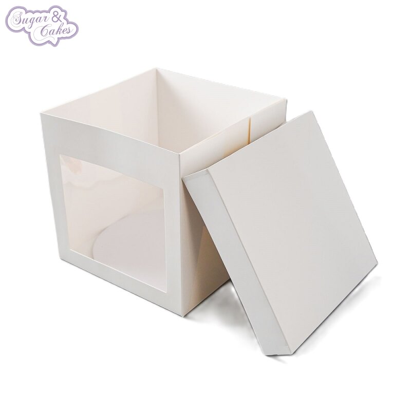 Tortenbox Set 4-teilig - 25,4cm Transportbox Mit Sichtfenster