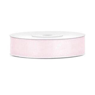 Dekoband Geschenkband Schleifenband 12mm, 25 M Rolle - light Powder Pink