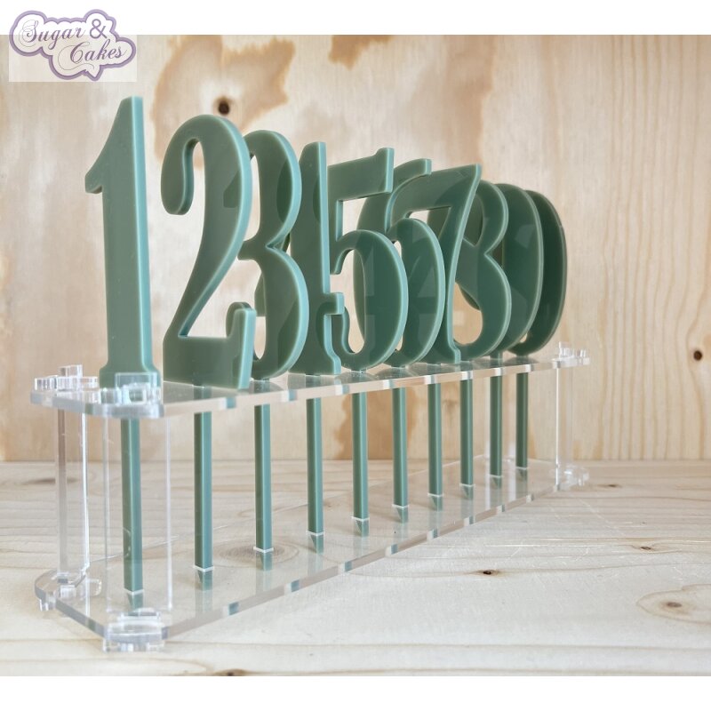 Cake Topper Acryl Olive - Zahl 8