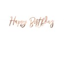 Banner Happy Birthday 16,5  x 62 cm - Rosegold