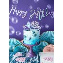 Banner Happy Birthday 16,5  x 62 cm - irrisierend 