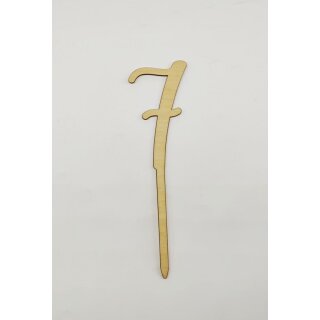 Cake Topper Holz - Zahl 7