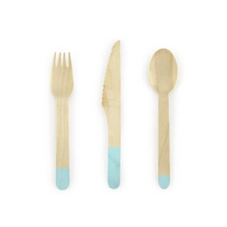 Holzbesteck Set 18 Tlg., 16 cm - Mint 