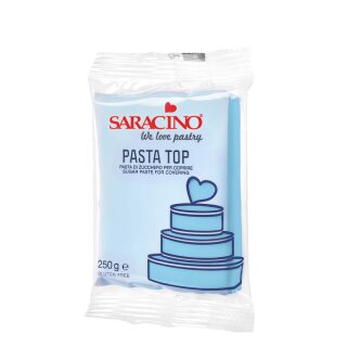 Saracino Rollfondant Pasta Top 250g - alle Farben Ligthl Baby Blau 250g