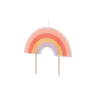 Geburtstags Kerze Regenbogen Höhe 4,5 cm Farbmix