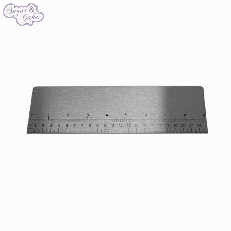 Kuchenschaber Aus Edelstahl – 3-teilig, 21,6 Cm, Mit Gerader & Gemusterter Kante Zum Glätten & Dekorieren