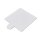 100 Törtchenunterlagen Untersetzer mit Lasche 8 x 8 cm, 1,5 mm Quadrat - weiß