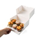 Patisserie Törtchenbox mit Tablett 24  x 16  x 10 cm