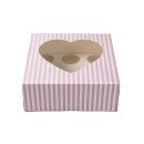 Cupcake Muffin Box 8er Cup 25,4 x 25,4 x 10 cm - PinkStripe