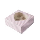 Cupcake Muffin Box 8er Cup 25,4 x 25,4 x 10 cm - PinkStripe