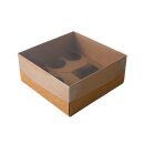Bento 5er Cupcake Box Patisserie- 23 x 23  x 10 cm - KRAFT