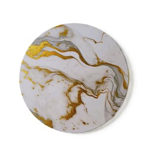 Cake Drum ø 35,5 cm (14 inch), 12 mm MARBLE White/Gold