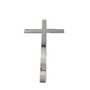 Cake Topper Acryl Silber 12 x 7 cm - Kreuz
