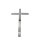 Cake Topper Acryl Silber 12 x 7 cm - Kreuz