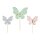 Cake Topper Schmetterlinge Bunt 9 x 6,5 cm - 9 tlg.