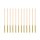 Geburtstags Kerzen Beige Fuß gold 14 cm - 12 Stk.