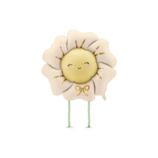Folienballon Blume 104 x 104 cm - Hellbeige