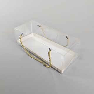 Verpackung Transparent mit Tragekordel - 27,5 x11 x 9,5 cm