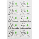 Transfer Spruch-Labels -  Frohe Weihnachten
